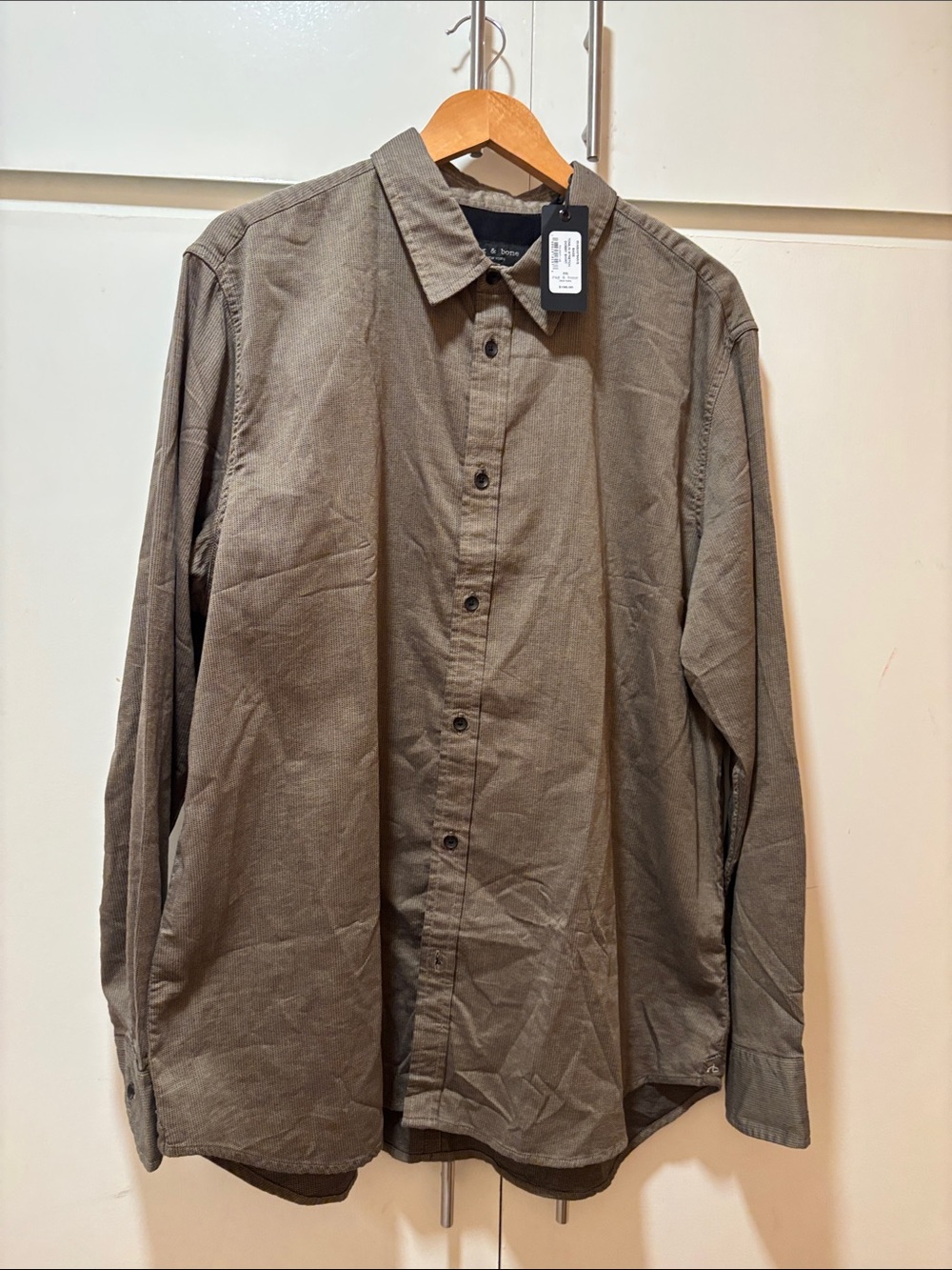 rag & bone Men's Long-Sleeve Button-Down Shirt in Olive